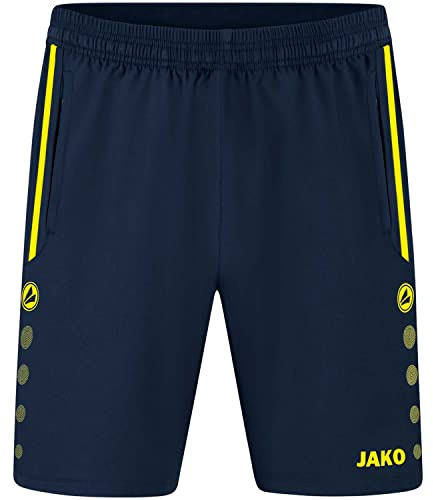 JAKO Damen Shorts Allround, Marine/Neongelb, 34