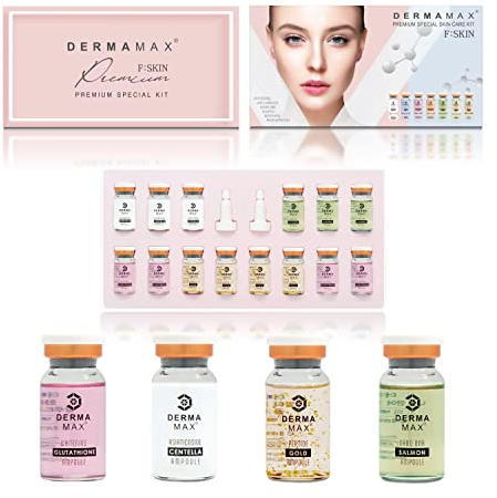 DERMAMAX BB Premium Glow | Premium Special Kit SKIN | 14 verschiedene Ampullen für die BB Behandlung | Ideal für Microneedling & Dermaroller Behandlung | jeweils 8ml