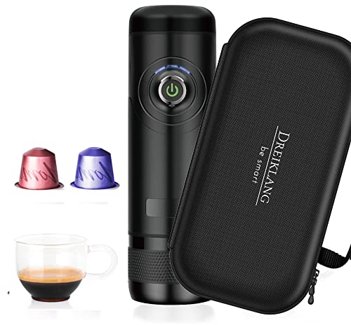 Macchina per caffè espresso portatile con borsa per il trasporto, per viaggi in auto, campeggio, barca, escursioni, compatibile Nespresso Starbucks L'OR 18 bar, batteria ricaricabile