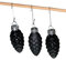 12 Stück Glas Hänger ZAPFEN schwarz 6cm Opal Weihnachtsdeko Tannenzapfen Dekozapfen Christbaumschmuck Deko Anhänger Christbaumkugeln Zapfenform Eicheln Früchte Weihnachtskugeln