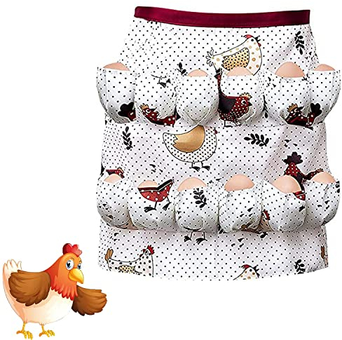 Norhogo eier schürze Frauen Männer Mit 12 Taschen, Lustig Eier Halten Sammeln Schürze für Frische Eier Frauen Tiefer Taschenhalter für Sammeln Halten Speichern Henne Enten Gans, 52 * 45CM