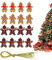 SOBEAU Lebkuchen Weihnachten Schmuck，16 Stück Lebkuchenmann Anhänger， Aufhänger für Weihnachtsbaumschmuck，Geeignet für Weihnachten Urlaub zu Hause Partei Kinder