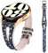 Kamita Diamond Strap for Samsung Galaxy Watch 7 6 5 4 FE, Glitter Silicone Replacement Wristband for Galaxy Watch6 Classic/Watch5 Pro, Adjustable Sparkling Watchband for Women and Girls (Dark Blue)