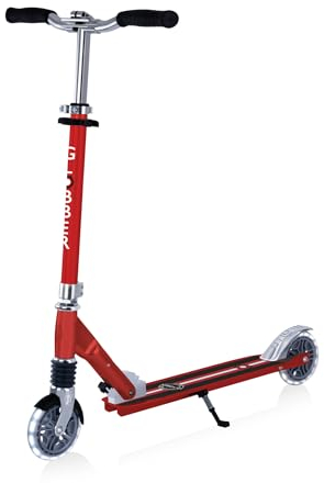 GLOBBER Tretroller Flow Element Comfort Lights Ruby Red 727-102 Tretroller, Erwachsene, Unisex, Rot (Rot), Einheitsgröße