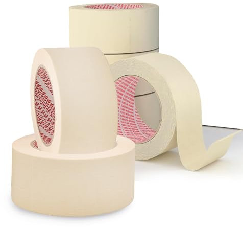 DETERMONDO 12 Nastro Carta Gommata 50x50 Nastro Adesivo per Imballaggio Mascheratura Pittura Imbianchini Professionale