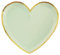 SANTEX 6811-103, Sachet de 10 Assiettes Coeur BB, Sauge