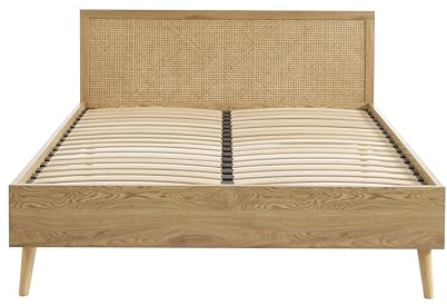 BAÏTA Doppelbett INES Rattan 160 x 200 cm Lattenrost inkl