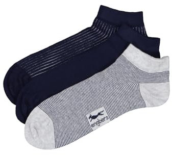 engbers Herren Herren Sneaker-Socke gestreift, 36909, 36909, Marineblau in Größe 46