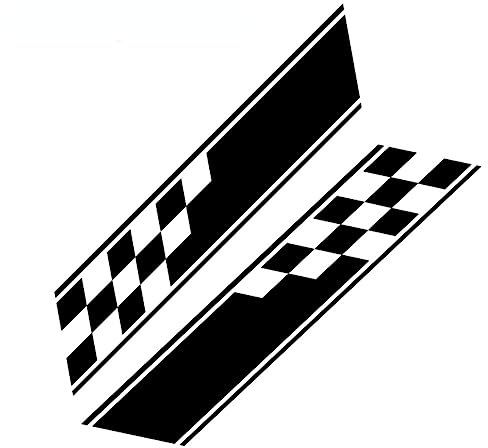 1 Anwendbarer Fahrzeugtyp: gemeinsam genutzt werden2 teile/los 130x24 cm Rennen Stil Stoßstange Aufkleber Beide Seiten Aufkleber Auto Wrap Vinyl Film Autos Produkte Waren auto Zubehör (Schwarz)