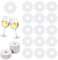 FINGERINSPIRE 150Pcs Marqueur de Verre à Vin en Papier 7 Cmavec Fleurs Vierges pour Verres à Pied Étiquettes de Nom de Boisson Étiquette de Vin Jetable à Motif Floral Blanc Breloque pour Verre à Vin