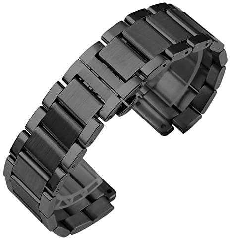 SCHIK Für Hublot Yubo Classic Fusion Big Bang Uhr aus feinem Stahl mit konvexem männlichem Armband, 27–19 mm Zubehör, 27-19mm, Achat