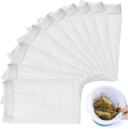 SHIQUAN 22 * 13cm Chaussette Skimmer,10 Pièces Filtre Skimmer Piscine,Blanche Chaussette Skimmer Piscine,Maille Nylon pour Piscine,Bloque Efficacement Les Corps étrangers et Empêche Le Colmatage