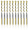 Teronbeta 10Pcs Forets pour Carrelage 6mm Mèche a Multi Matériaux pour Porcelaine, Brique, Marbre, Ciment, Maçonnerie, Verre, etc.