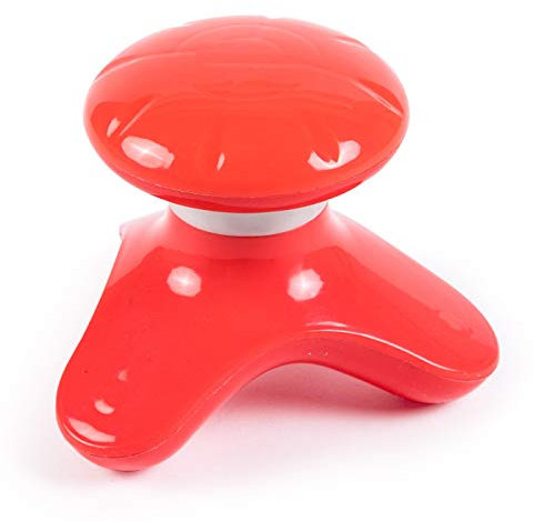 GLOBAL RELAX® | BONNO Vibrierendes Körpermassagegerät | Rot | Shiatsu Anti-Cellulite I Reflexzonen I Akupressurmassage | Ergonomisch | Wasserdicht | Geringes Gewicht
