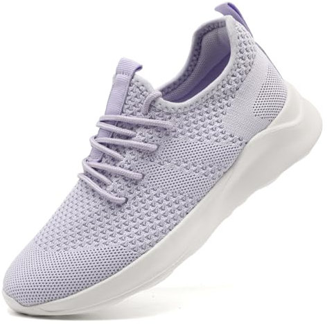 LANGFEUU Baskets pour Femmes Chaussures de Sport Chaussures de Course Tennis Chaussures de Marche en Plein air Antidérapantes Respirantes Légères Violet Clair EU 39