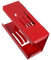 Artibetter Kasten Handschuhfach Handschuhhalter Handschuhbox Robuster magnetischer Handschuh- und Taschentuchhalter Taschentuchbox handtuchhalter magnetischer Papierhalter Eisen rot