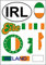 Daged Irland Aufkleber Karte Stickerbogen - PKW Auto Motorrad Biker Flagge Fahne Deko AK