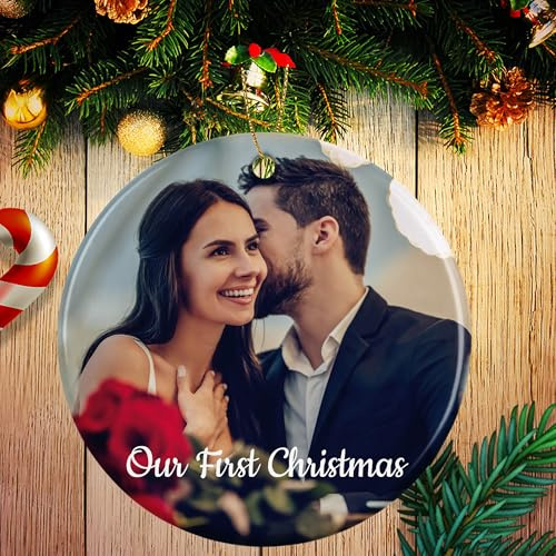 Personalisierte Weihnachtskugeln Mit Foto - Christbaumkugeln Selbst Gestalten - Weihnachtsschmuck Geschenk für Freunde, Kinder, Familie