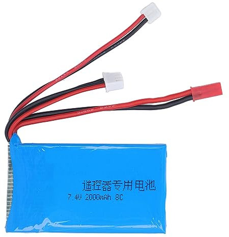 1er-Pack 7,4 V 2000 MAh 2S RC Lithium-Akku für Spektrum DX6e DX6 DX8 Sender