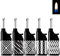 5X Stabfeuerzeug 10,5cm Candle Light Kerzenanzünder Softflamme Gas Feuerzeug BBQ Anzünder wiederbefüllbar Flammenstärke regulierbar (Black & White)