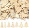 Stiesy 100 Pcs Assorted Christmas Tree Wood Pendants Unfinished Blank Wooden Slices Wooden Paint Crafts for Christmas Tree Hanging Ornaments Home Party Decoration