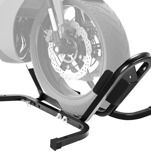 ZIRTUS Motorrad Montageständer für Kawasaki Z900, Motorradheber Serviceständer als Transportständer und Montageständer, Motorradständer für Motorräder bis 800 kg, B Front Wheel