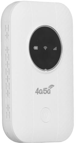 Vocdikficy Modem Router LTE 4G 5G, Hotspot 300Mbps Fino A 10 Dispositivi, Slot per Scheda SIM, Batteria da 2100 mAh, per Viaggi, Viaggi d'Affari