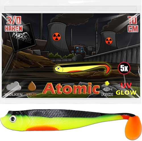 Paradox Fishing Gummifische 7,5cm 10cm 13cm - Zanderköder Gummifisch Zander Köder Gummifische Set Barschköder Barsch Köder - perfekt für Barsch und Zander