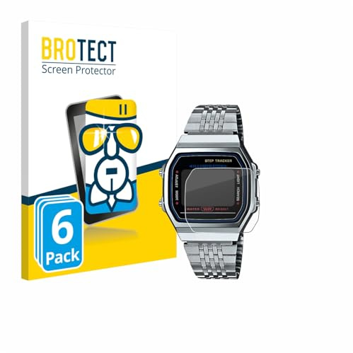BROTECT (6 Stück Schutzglas für Casio iconic ABL-100WE-1A Schutzfolie Made in Germany Panzer Folie Glas Displayschutz [ 9H, Anti-Fingerprint]