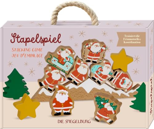 Die Spiegelburg - Stapelspiel Weihnachtsmänner - Wintertiere im Weihnachtswald