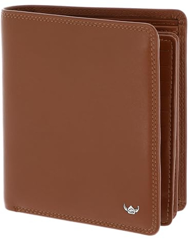 Golden Head Leder Geldbörse Polo RFID Protect Kombischeintasche 1232 Cognac braun
