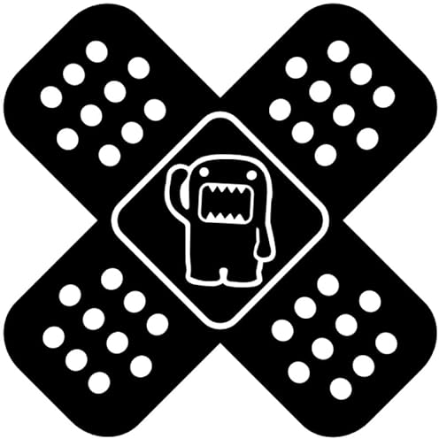 Decus DOMO KUN PFLASTER Kreuz L 1025 (schwarz) // Sticker OEM JDM Style Aufkleber