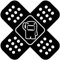 Decus DOMO KUN PFLASTER Kreuz L 1025 (schwarz) // Sticker OEM JDM Style Aufkleber