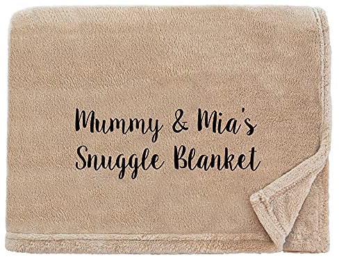 aztex Personalised Fleece Blanket/Throw, Customised with a name or message of your choice, Snuggle Touch Stone