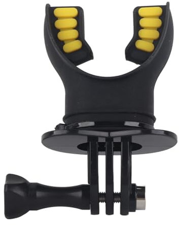 Topiky Mouth Bite Mount Mouthpiece Holder Adapter Surfing Diving Skating with Floaty and Neck Lanyard for 7/6/5/4/3/3+ for for XiaoYi Action Camera(Black)