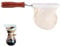 DEWIN Coffee Filter Cloth, Reusable Washable Flannel Cloth Coffee Handmade Coffee Filter with Wood Handle for Cafe Home Office(S)
