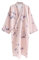 G-LIKE Japanischer Kimono Nachthemd Bademantel – Traditioneller Haori Yukata Stil 100% Baumwolle Frühling Sommer Hauskleid Saunamantel Leicht Dünn Nachtwäsche für Damen Herren (Rosa-Damen, M)