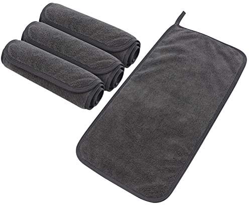 SINLAND Microfiber Makeup Remover Cloth Soft Washable Facial Cleansing Cloths for All Skin Types Absorbent Reusable Face Towel 4 pack