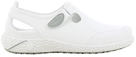 SAFETY JOGGER Zuecos de Seguridad para Mujer 39 EU - Lina - Zapato de Trabajo Cómodo y Ligero, Ideal para Enfermeras, Cocina o Interior, Antideslizante y Amortiguador, Oxypas, Blanco