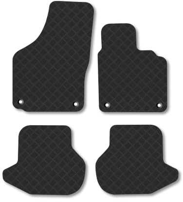VW Eos (2006-2015) 3mm Rubber Car Mats | Tailored Fit Durable Floor Mats Full Coverage Protection Waterproof Accessories Easy Clean Anti Slip Made in the UK