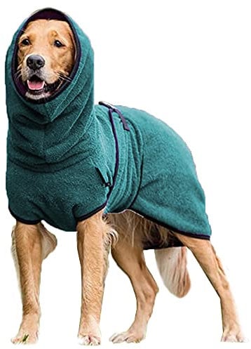 MOTOY Hundebademantel Handtuch Hund Katze Bademantel Handtuch saugfähig verstellbar Mikrofaser Hundemantel Handtuch schnell trocknend super saugfähig Haustier Hund Bademantel