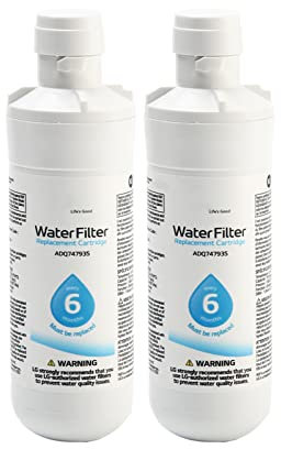 Anwangda Universal External Refrigerator Water Filter, LT1000P, Home Remover for Kenmore9980 (White, 2pcs)