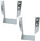 AERZETIX - C58639 - Lot de 2 Sabots de charpente à ailes extérieures 120x190x75x2 mm - sabot de solive à 52 trous - en acier zingué Z275