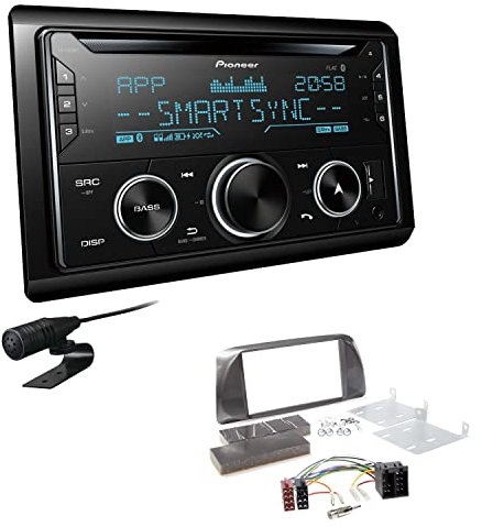 Pioneer FH-S720BT 2-DIN CD Autoradio Bluetooth kompatibel mit Apple und Android Smartphones USB passend für Alfa Romeo Giulietta 2010-2014 Silber