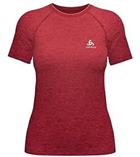Odlo Damen Kurzarm Laufshirt ESSENTIALS SEAMLESS, american beauty melange, M