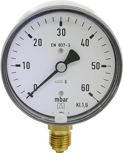 Afriso Kapselfeder-Manometer 63mm DN8 1/4 0-250 mbar