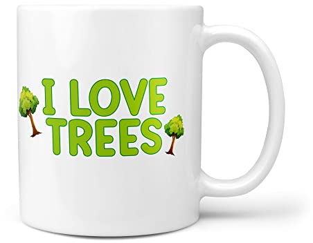 TeHeGifts I Love Trees Gifts for Tree Hugger 10oz Gift Mug