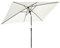 Outsunny Sombrilla de Aluminio 200x300x253 cm Parasol Rectangular de Jardín Inclinable con Manivela y Poste Desmontable Anti-UV para Terraza Piscina Patio Exterior Crema