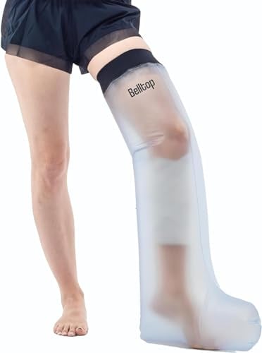Copertura impermeabile gamba. Protezione gesso riutilizzabile. Protezione doccia/bagno. Coprigesso: lesioni, ferite e tatuaggi. Protezione Impermeabile. Copertura per Ingessatura gamba - Adulti.