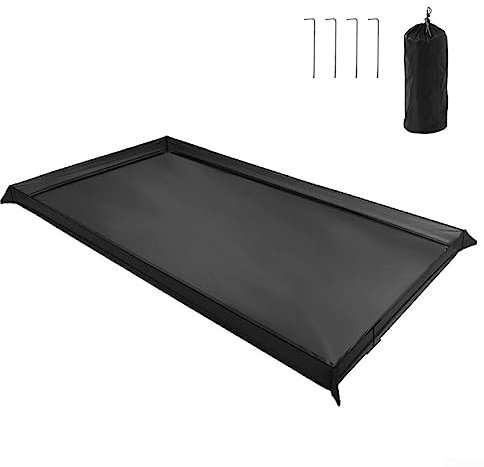 DAZZLEEX Tissu de sol pour baignoire 210D Oxford Tissu Camping Tente Empreinte de pied de baignoire Tapis de sol imperméable 200 x 80 cm